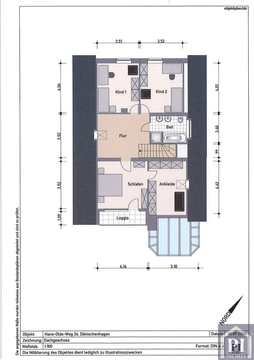 Grundriss Obergeschoss