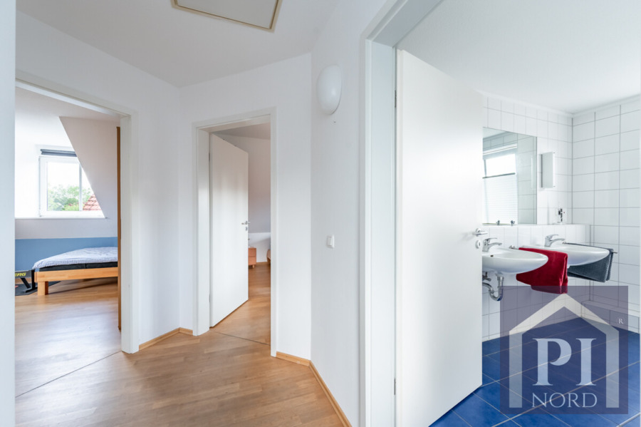 Blick in die Zimmer im Dachgeschoss