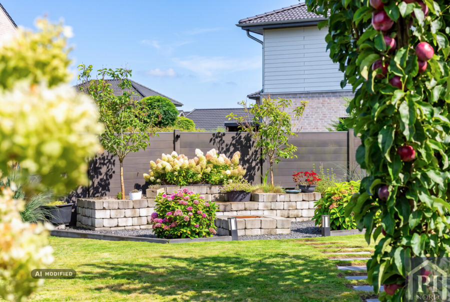 Liebevoll angelegte Gartenanlage