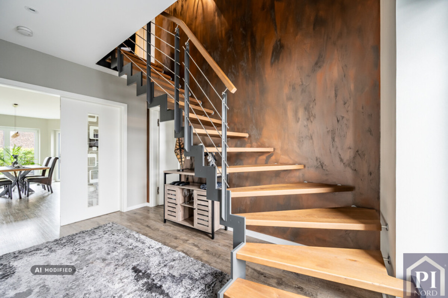 Treppe ins Obergeschoss