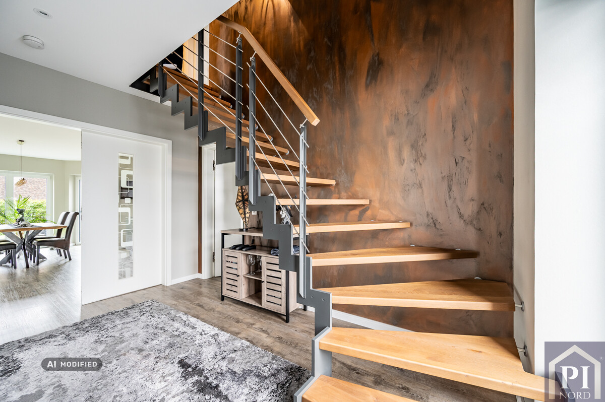 Treppe ins Obergeschoss