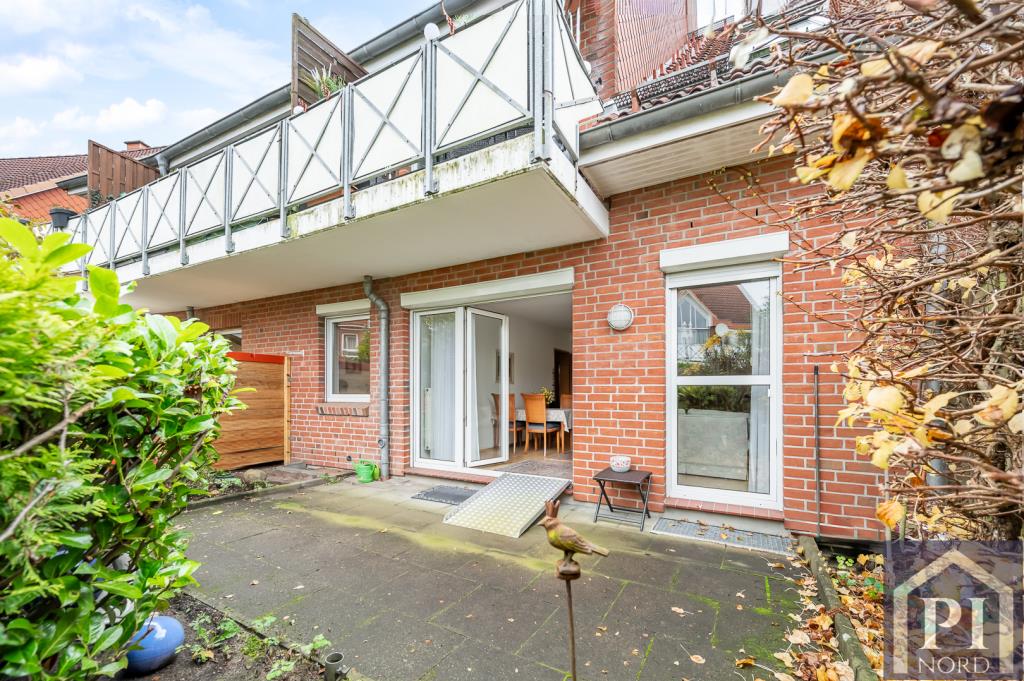 Privater Gartenbereich mit Blick ins Grüne